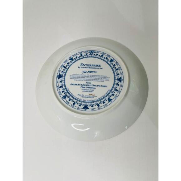 Americas Greatest Sailing Ship Plate Collection  “ Enterprise ” 1987 - Picture 2 of 3